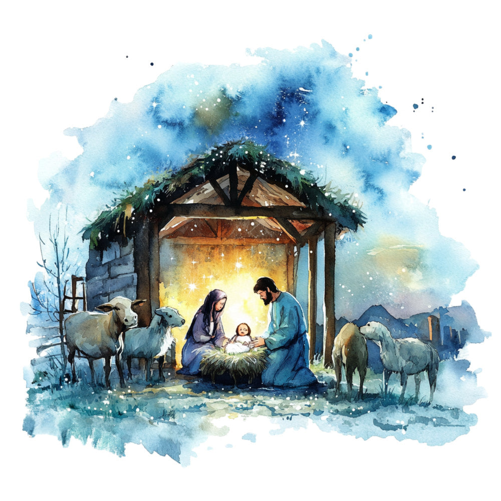 Christmas Nativity Scene Fabric Panel 5