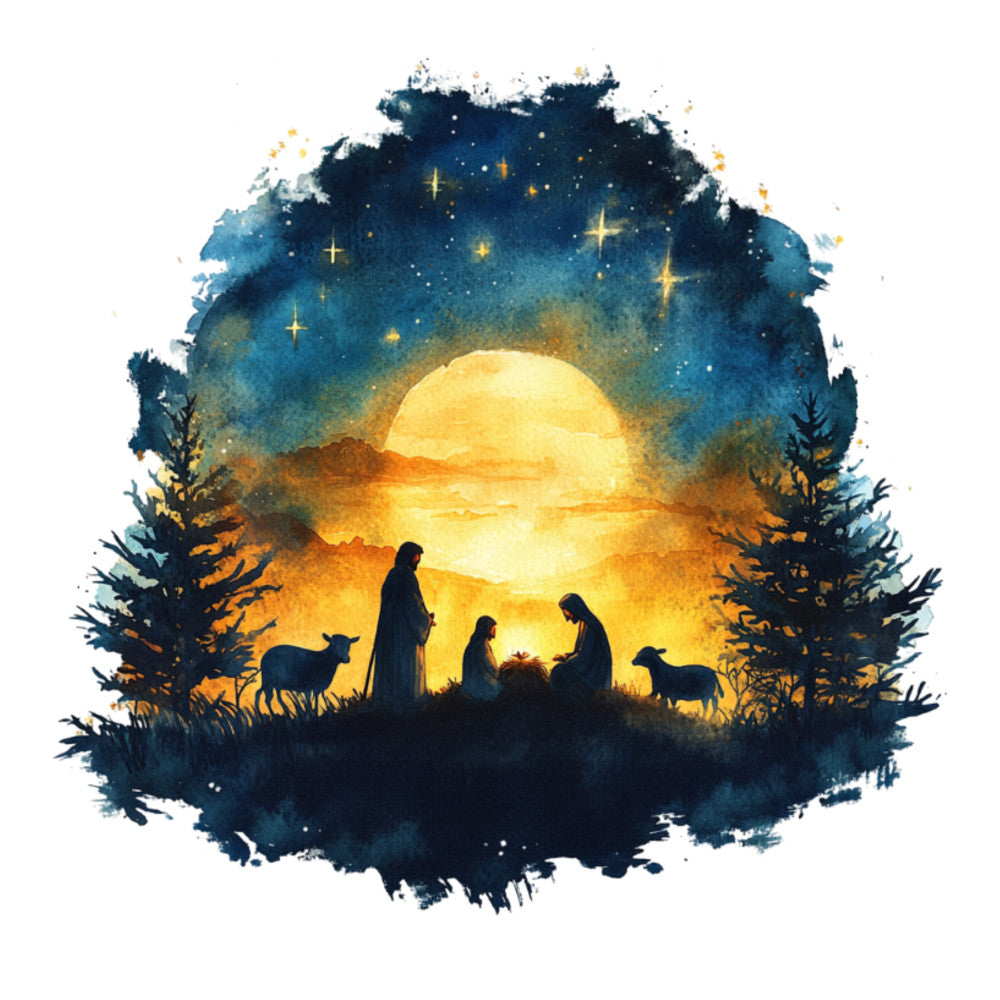 Christmas Nativity Scene Fabric Panel 8