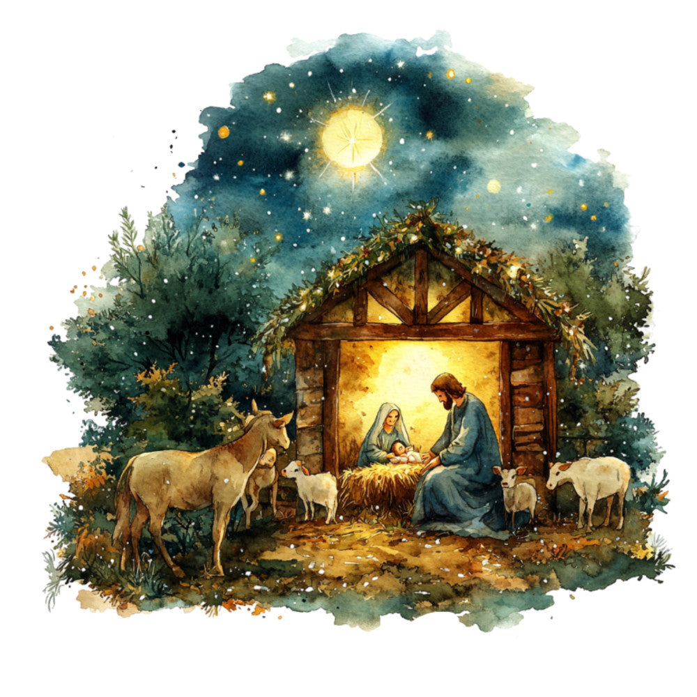Christmas Nativity Scene Fabric Panel 9