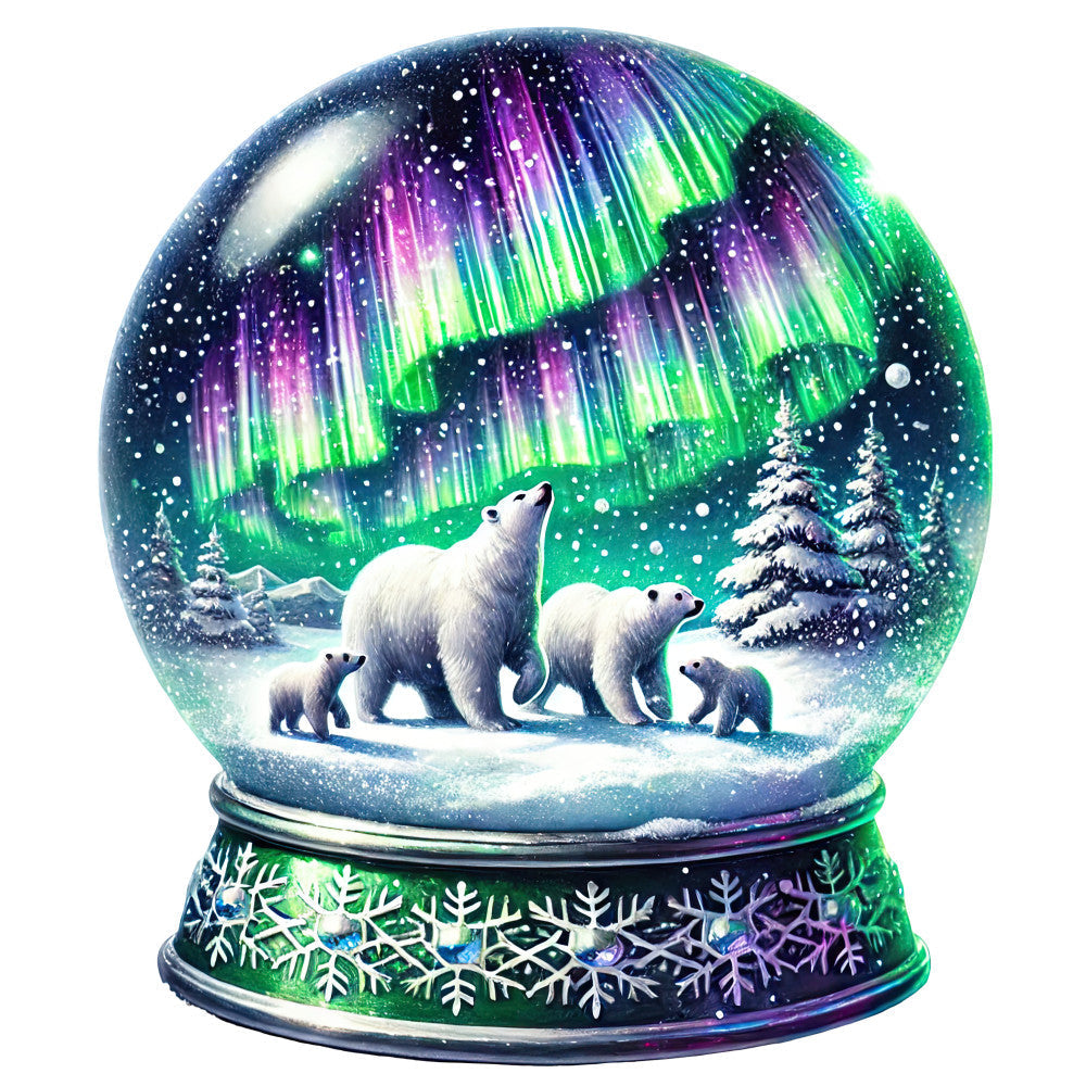 Christmas Snow Globes Fabric Panel 13 QuiltingFabricPanels