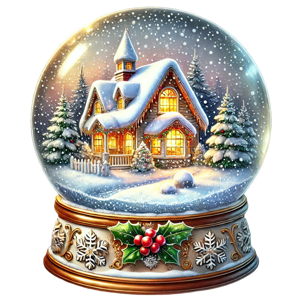 Christmas Snow Globes Fabric Panel 65