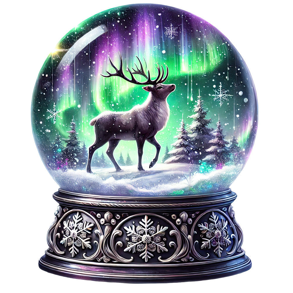 Christmas Snow Globes Fabric Panel 66