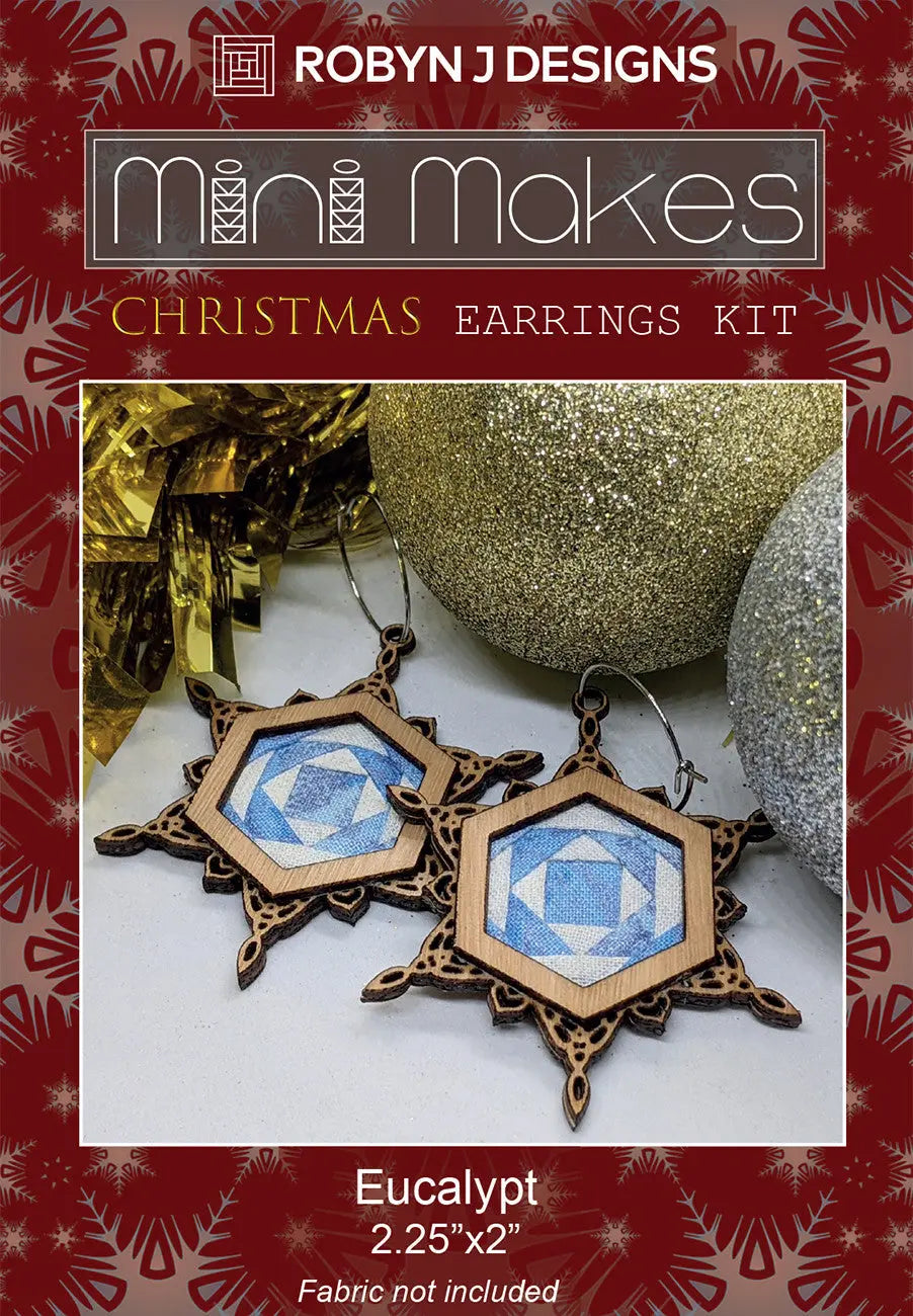 Christmas Snowflake Earring Eucalypt - Linda's Electric Quilters