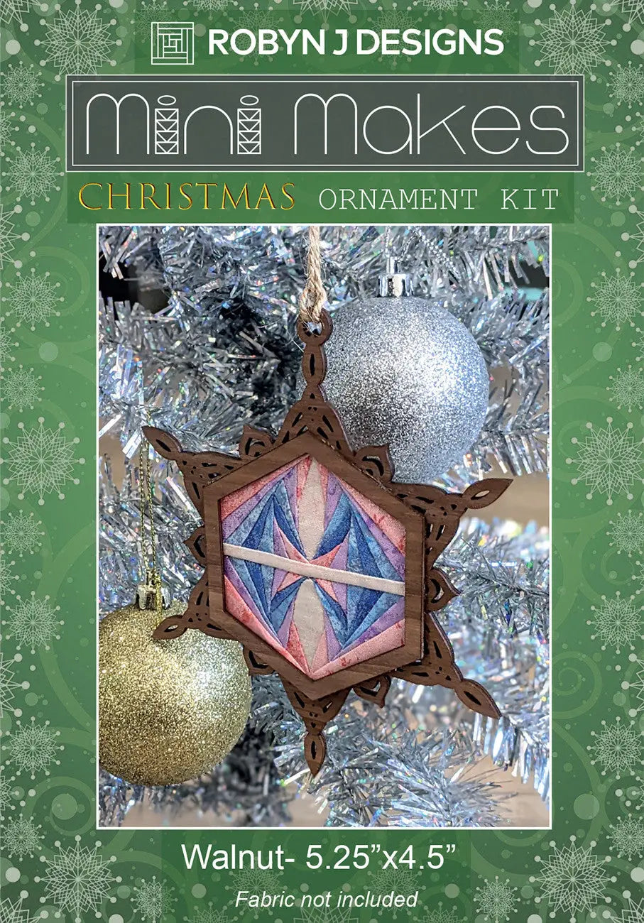 Christmas Snowflake Ornament Walnut - Linda's Electric Quilters