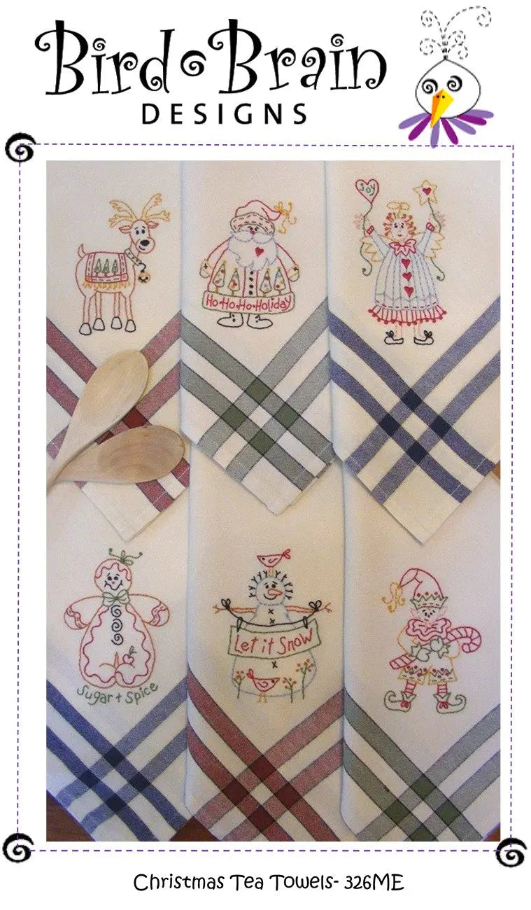 Christmas Tea Towels Machine Embroidery - Linda's Electric Quilters