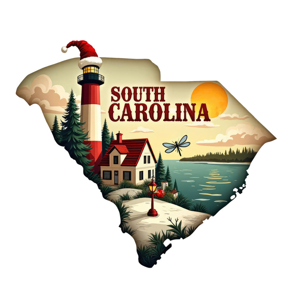 Christmas US States Fabric Panel 11