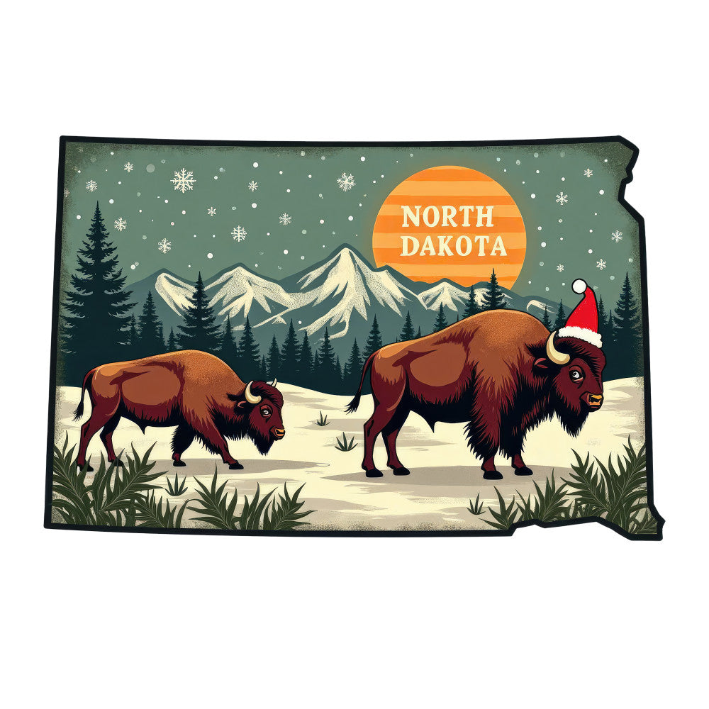 Christmas US States Fabric Panel 17
