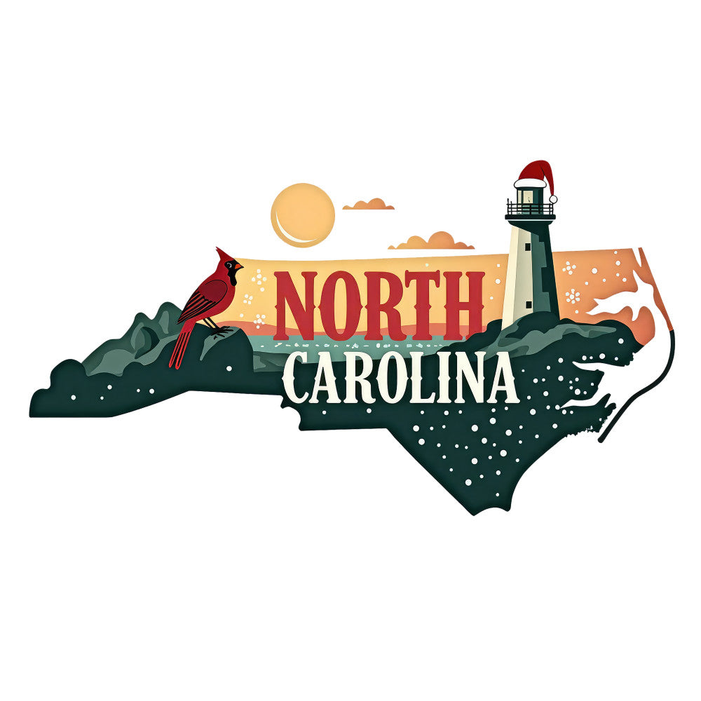 Christmas US States Fabric Panel 18