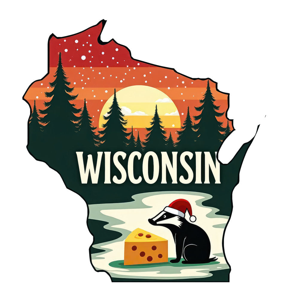 Christmas US States Fabric Panel 2