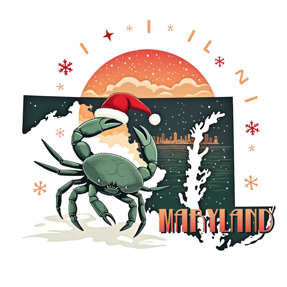 Christmas US States Fabric Panel 31