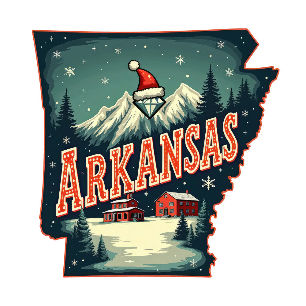 Christmas US States Fabric Panel 47 QuiltingFabricPanels