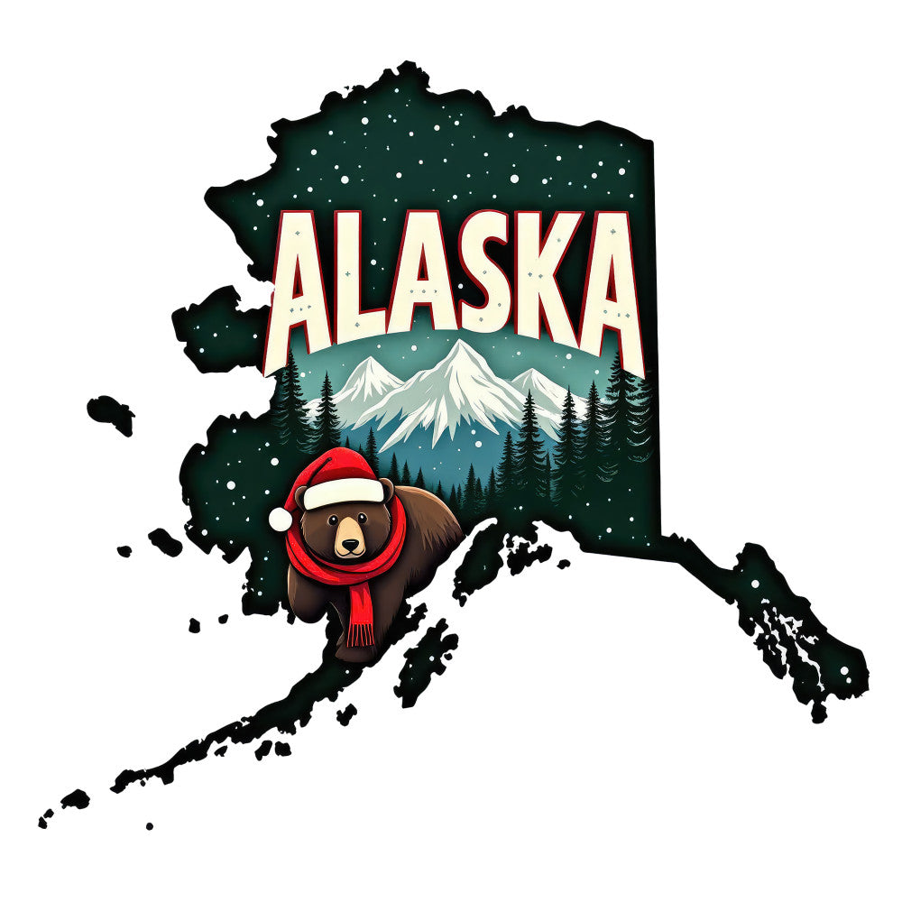Christmas US States Fabric Panel 49