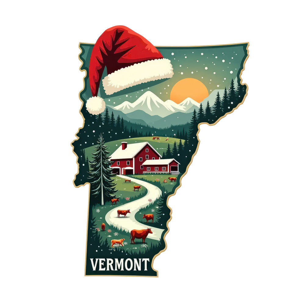 Christmas US States Fabric Panel 6