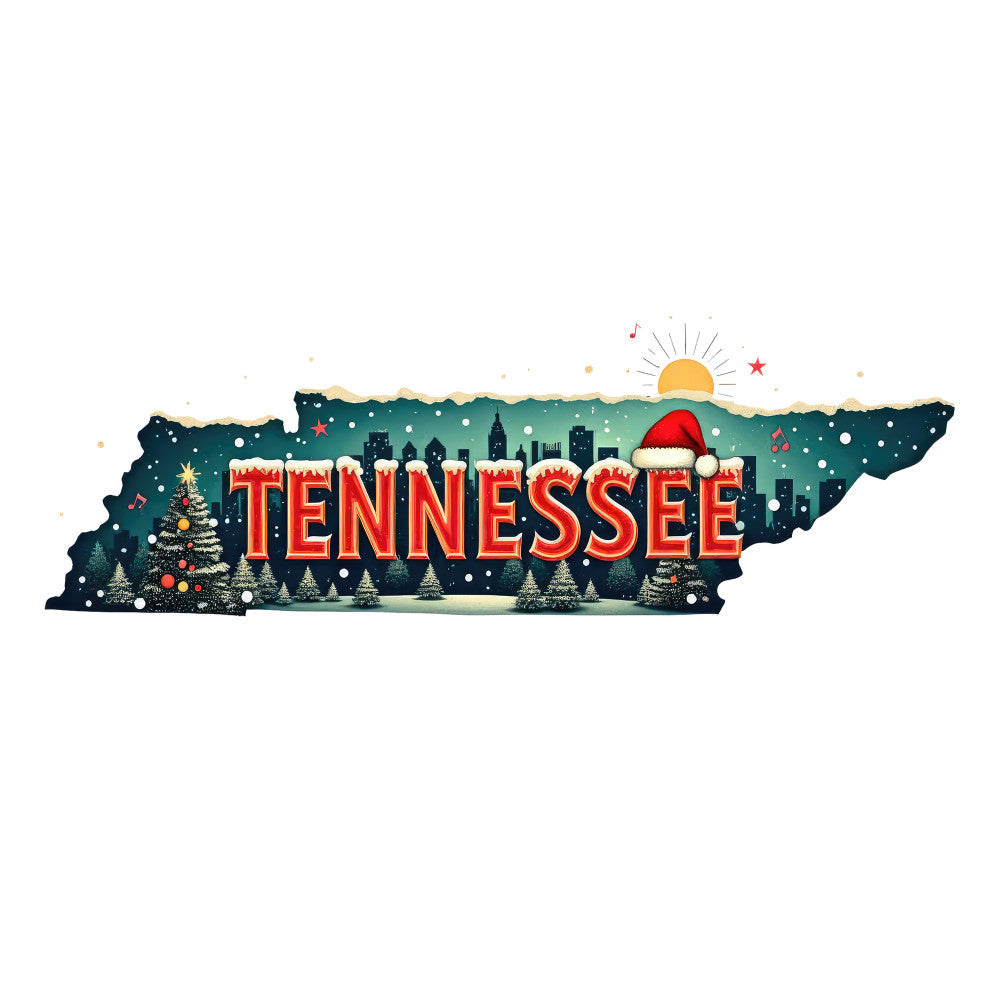 Christmas US States Fabric Panel 9