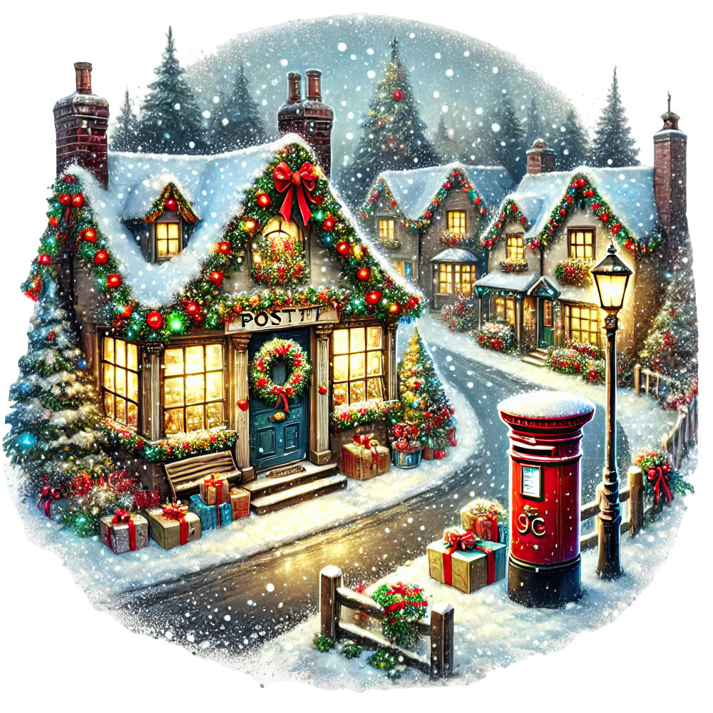 Christmas Villages Fabric Panel 26 QuiltingFabricPanels