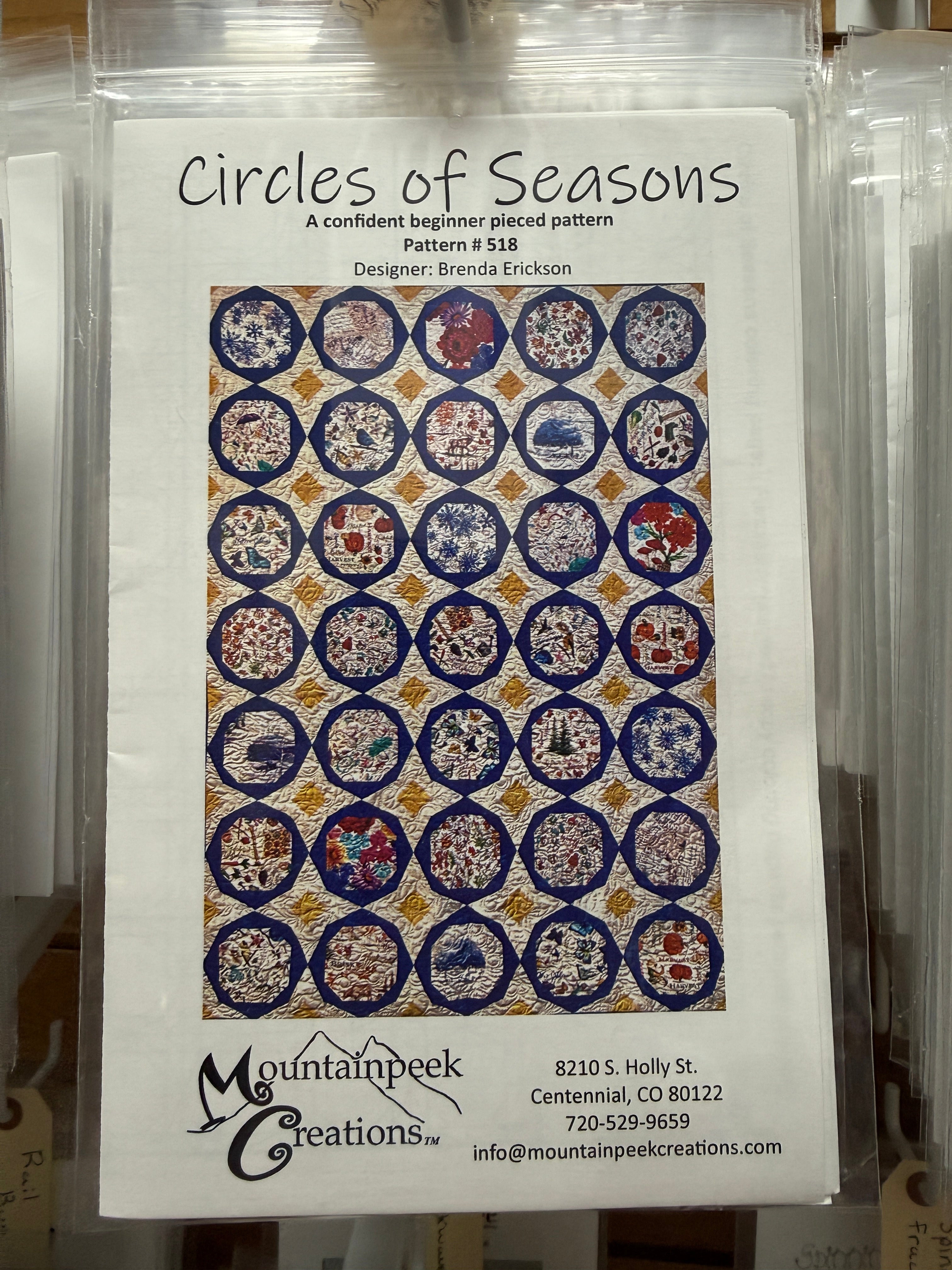 Circles of Seasons Quilt Pattern #518 by MountainPeek Creations