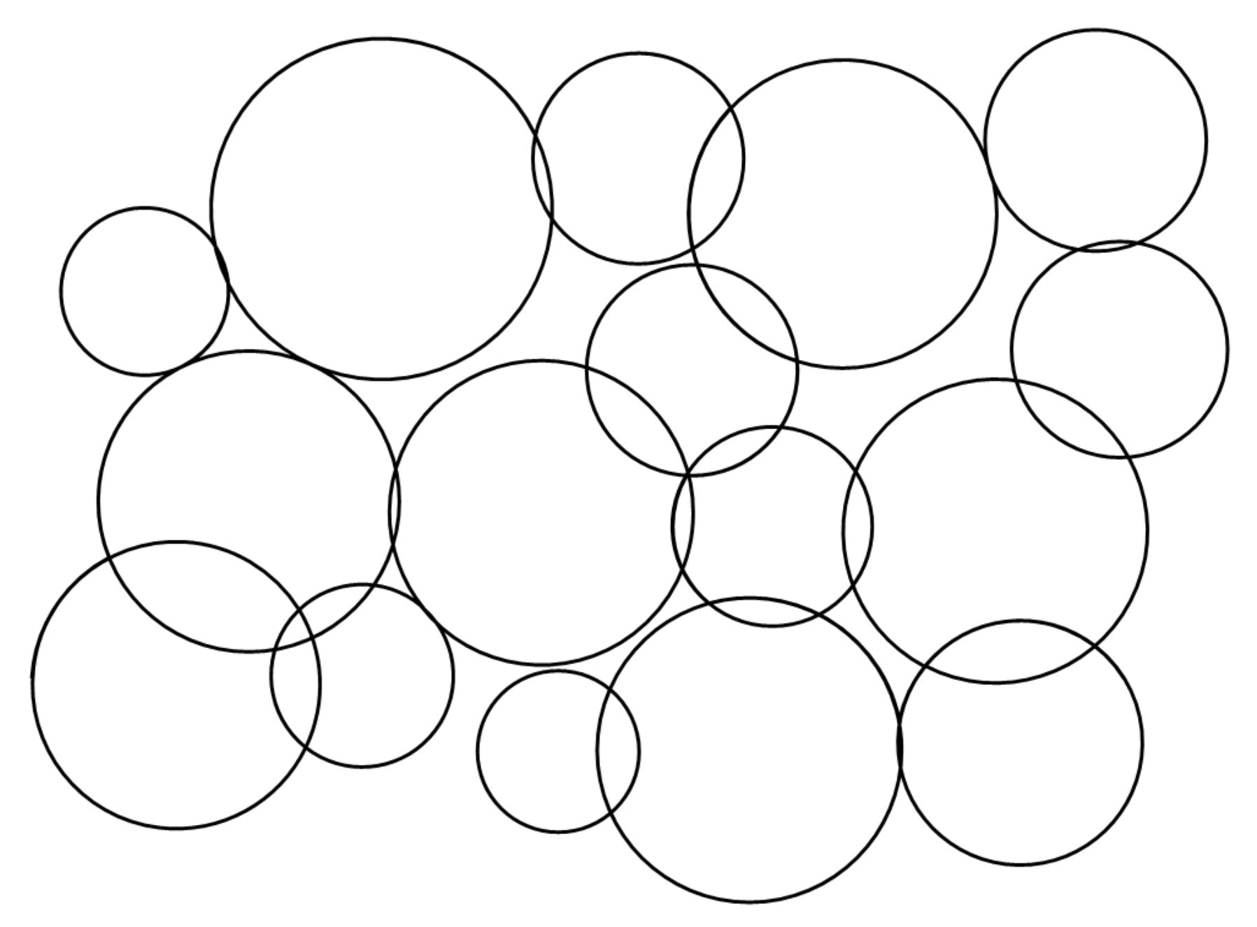 Circles Digital E2E Wildflower Quilting Pantograph Close Up
