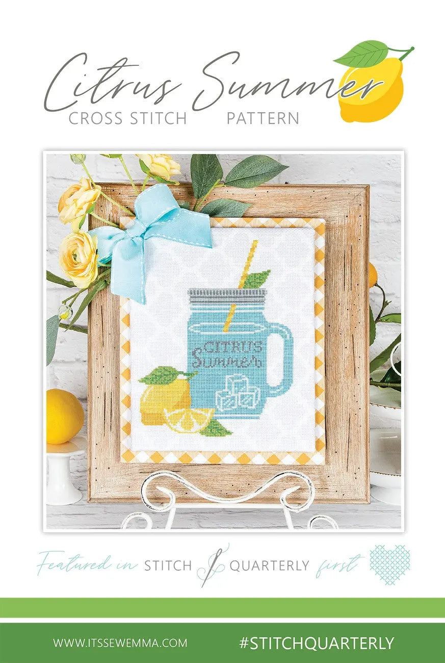 Citrus Summer Cross Stitch Pattern - Linda's Electric Quilters