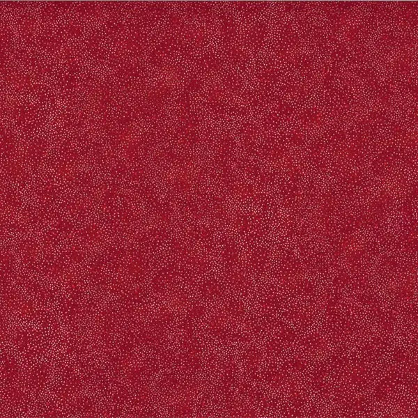 Classic Holiday Metallic Speckle Scarlet Red 43"/44" Fabric Per Yard Hoffman California Fabrics