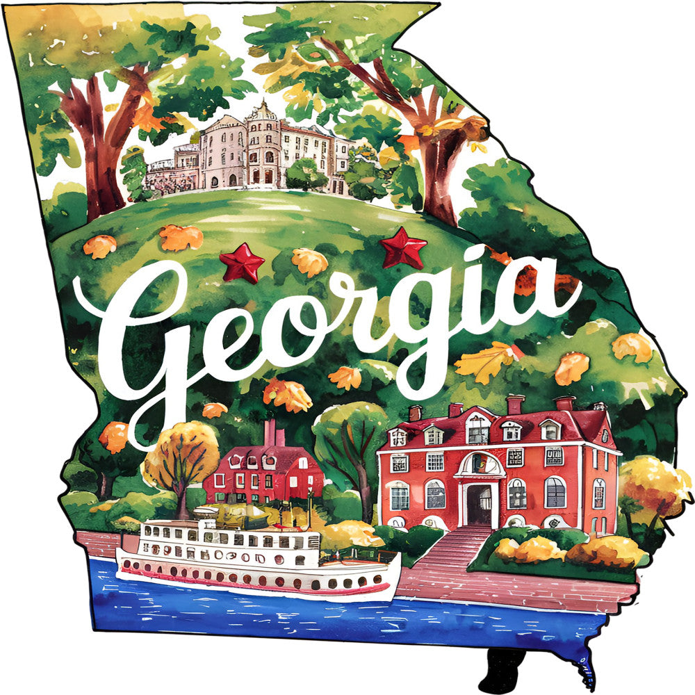 Classic US States Fabric Panel 12