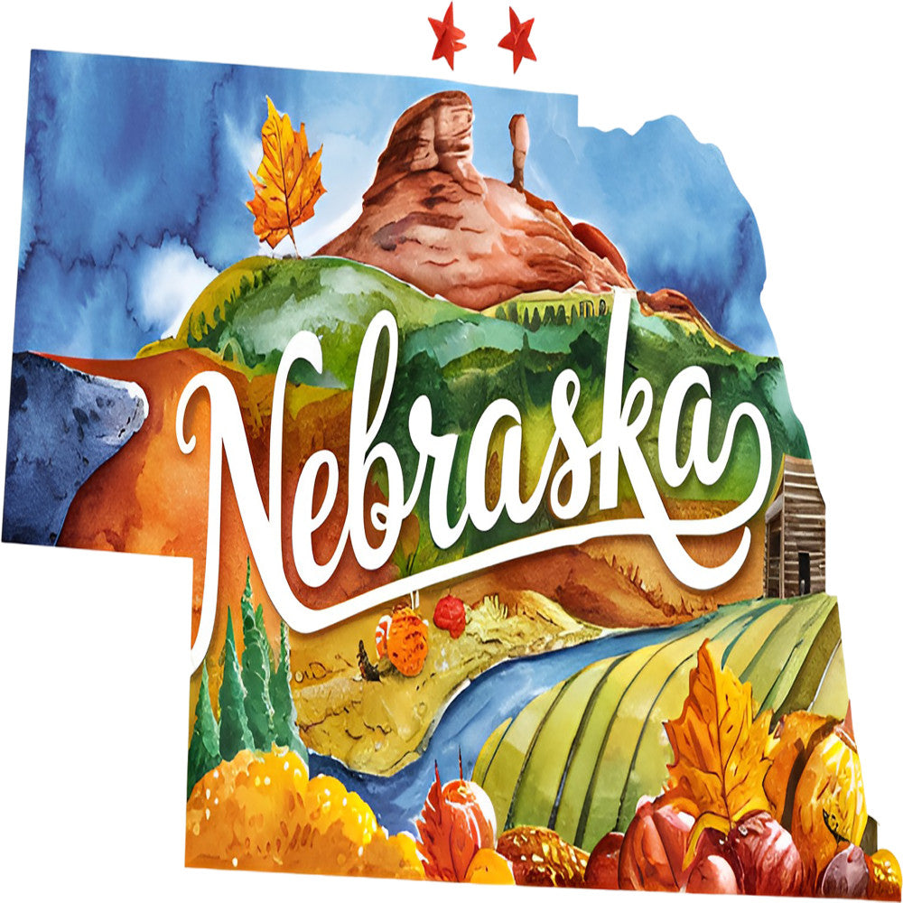 Classic US States Fabric Panel 13