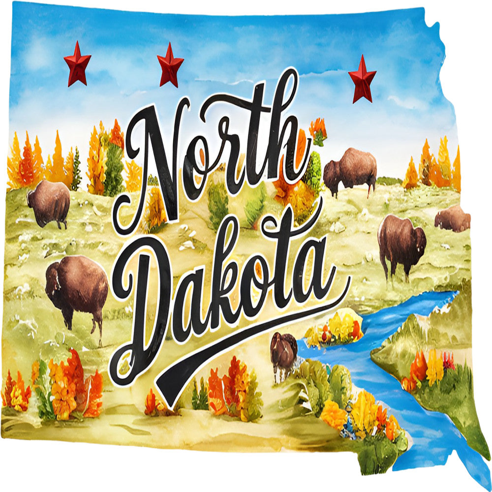 Classic US States Fabric Panel 17