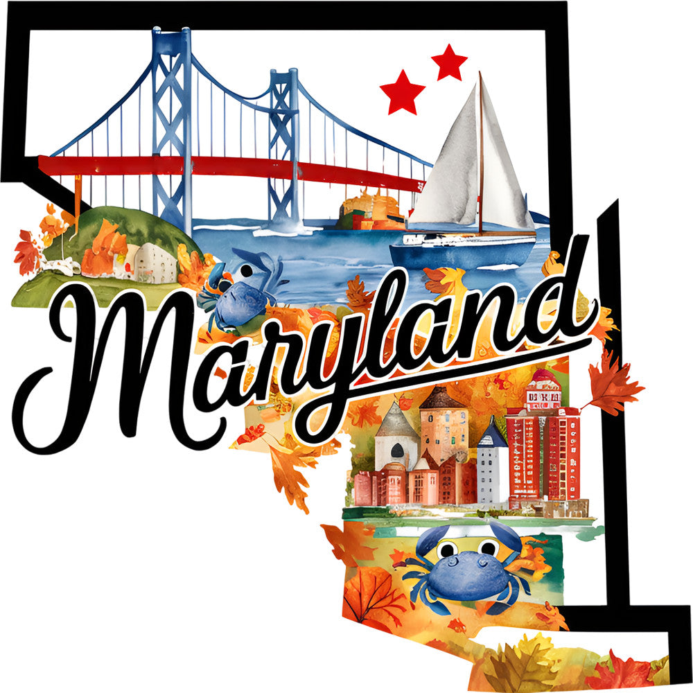 Classic US States Fabric Panel 20
