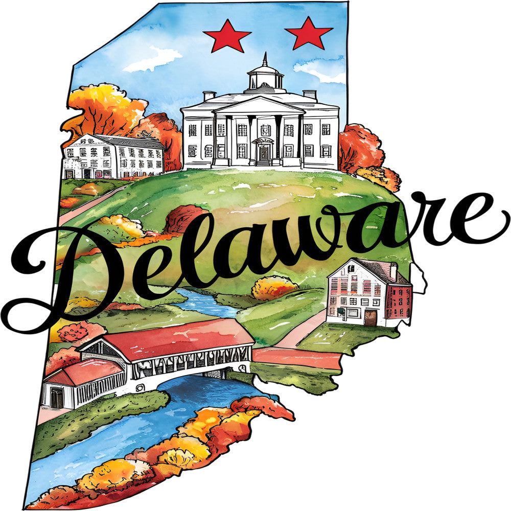 Classic US States Fabric Panel 21