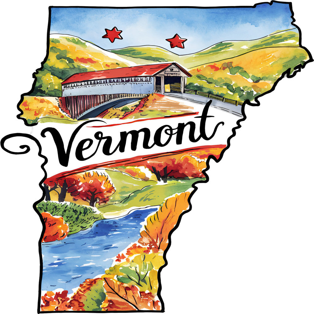 Classic US States Fabric Panel 25