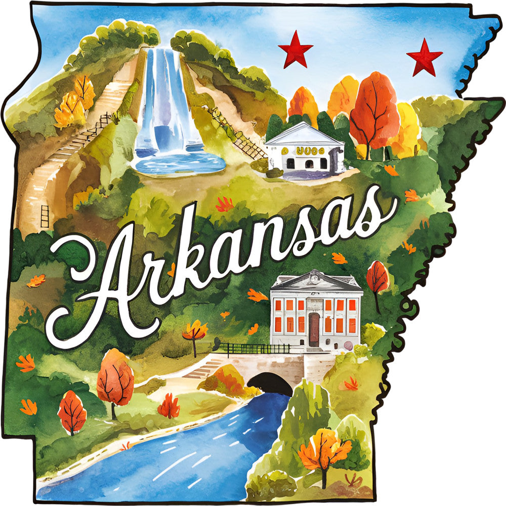 Classic US States Fabric Panel 26