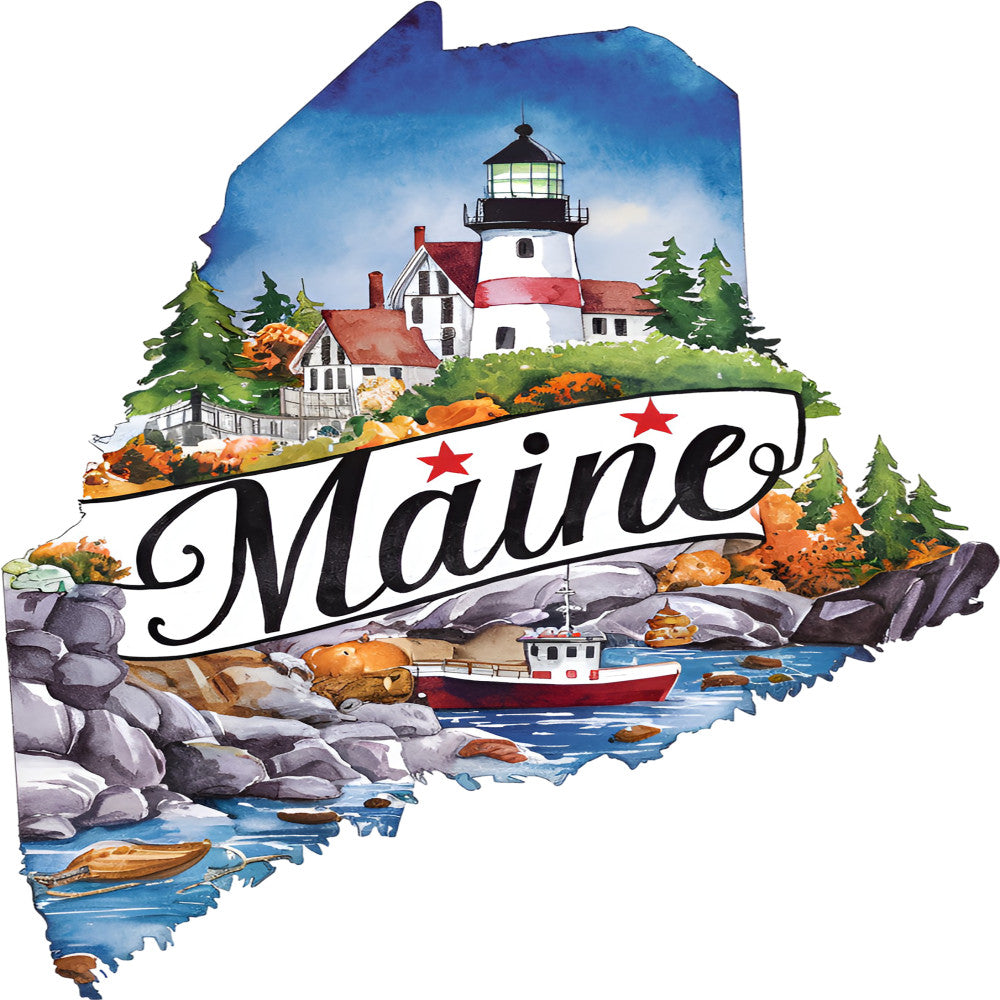 Classic US States Fabric Panel 36