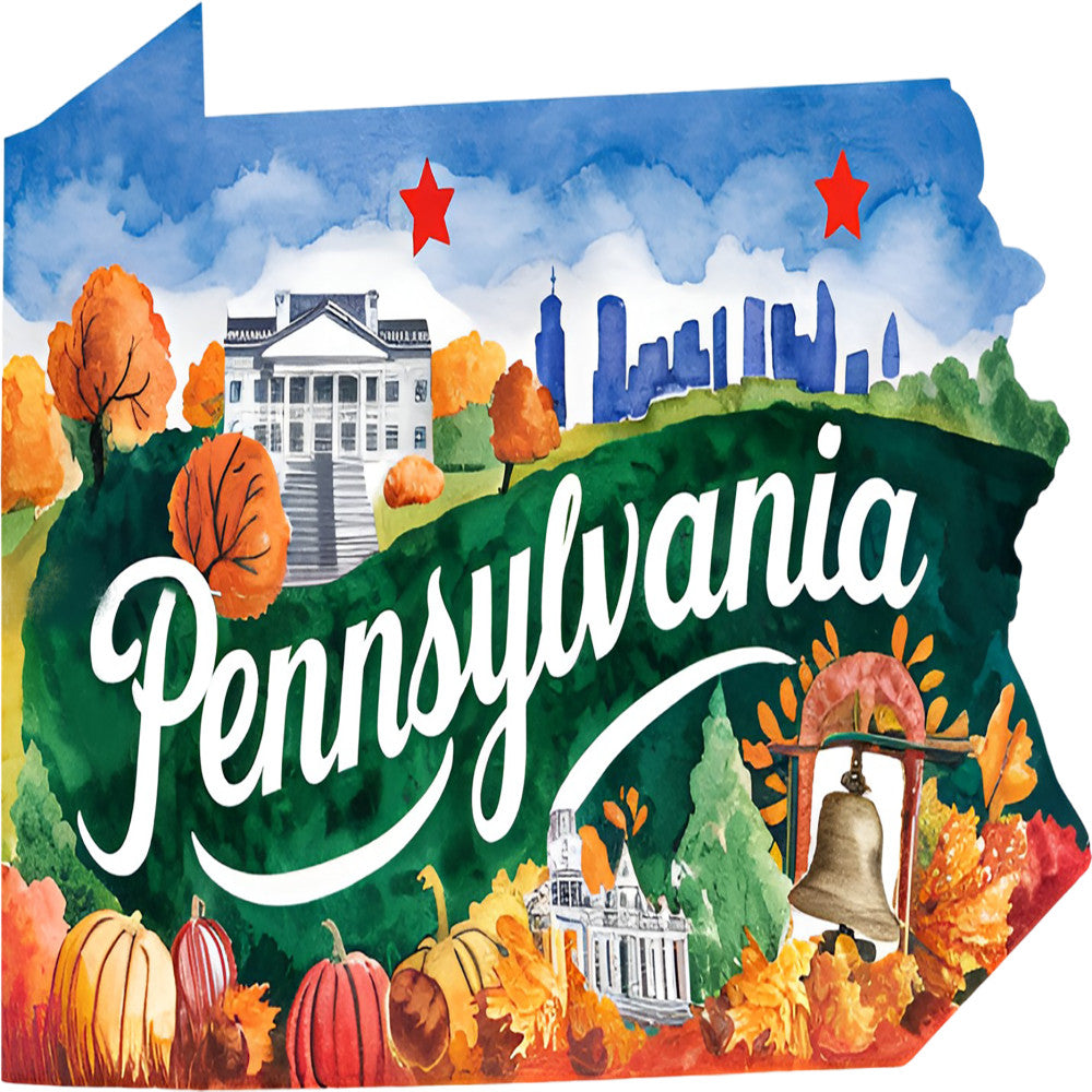 Classic US States Fabric Panel 40