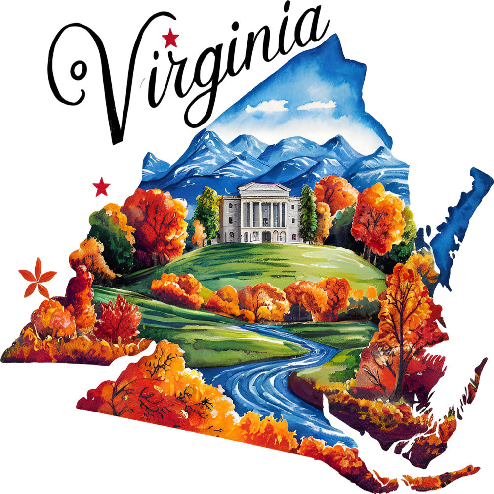 Classic US States Fabric Panel 42