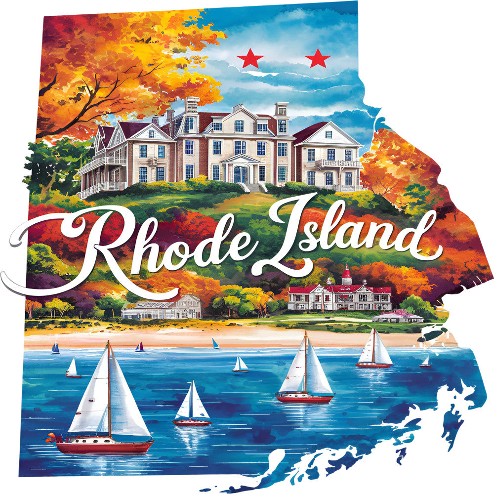 Classic US States Fabric Panel 48