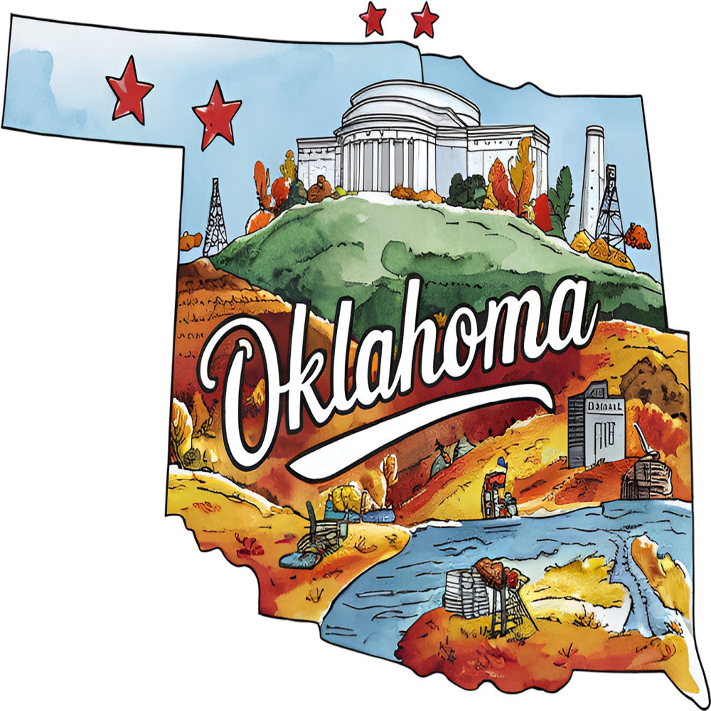 Classic US States Fabric Panel 49