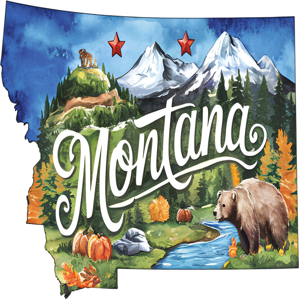 Classic US States Fabric Panel 7
