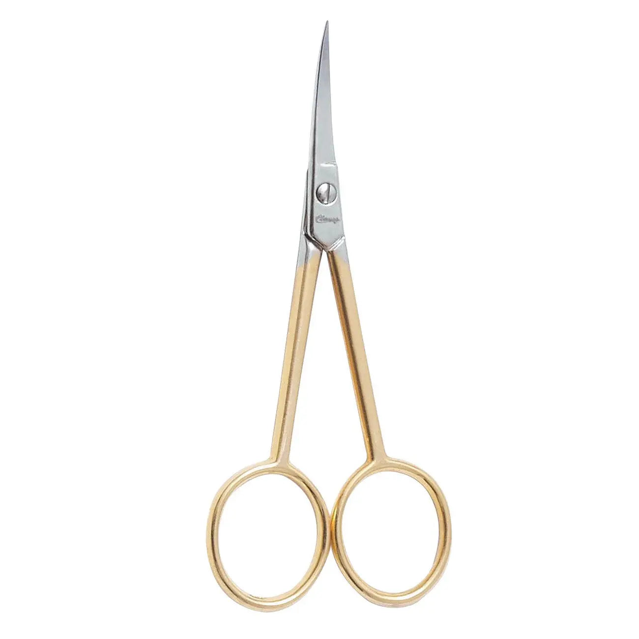 Clauss Curved Embroidery Scissor Gold Plate 4-1/2in - Linda's Electric Quilters