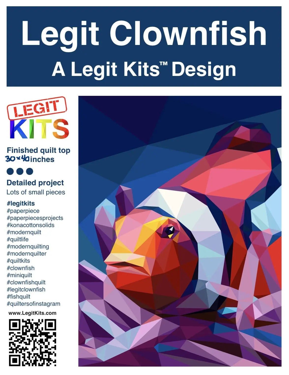 Clownfish Quilt Kit - Linda's Electric Quilters