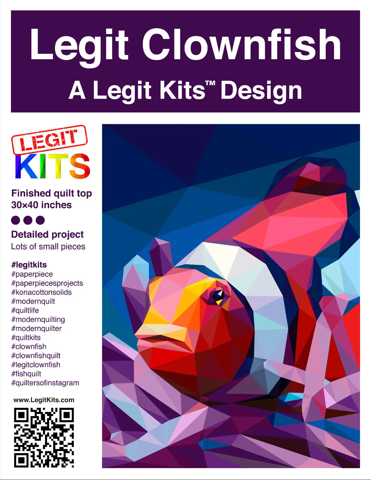 Clownfish Quilt Kit - Linda's Electric Quilters