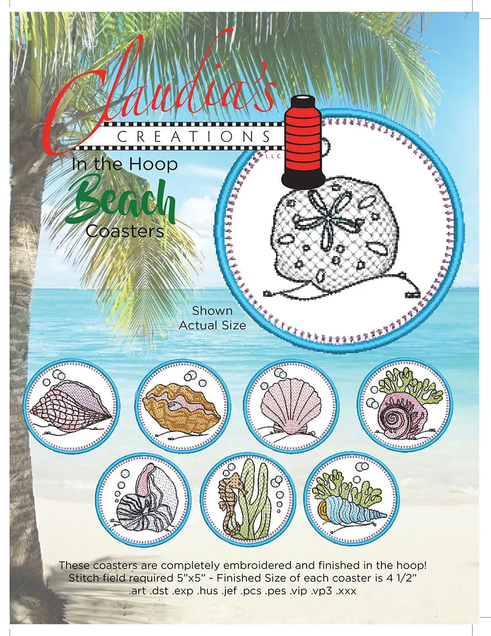Coasters Beach - Linda's Electric Quilters