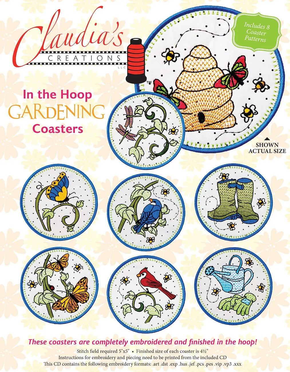 Coasters Gardening - Linda's Electric Quilters