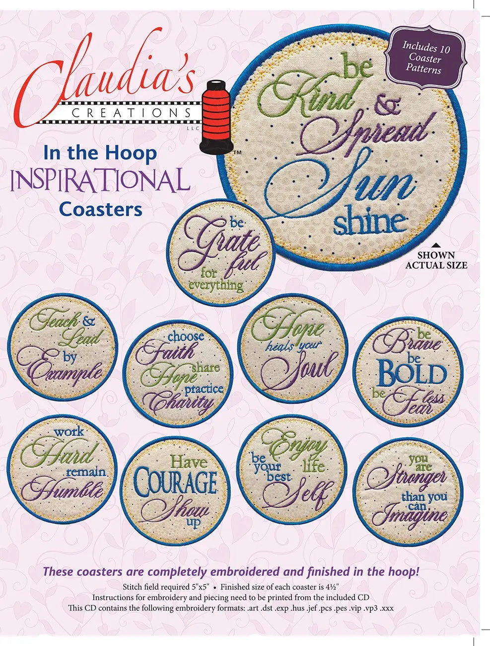 Coasters Inspirational - Linda's Electric Quilters