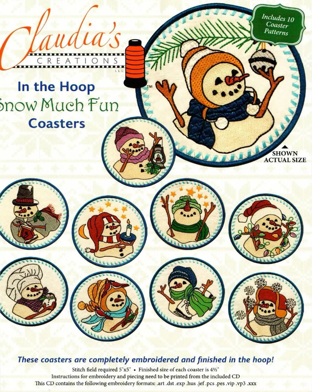 Coasters Snow Much Fun - Linda's Electric Quilters