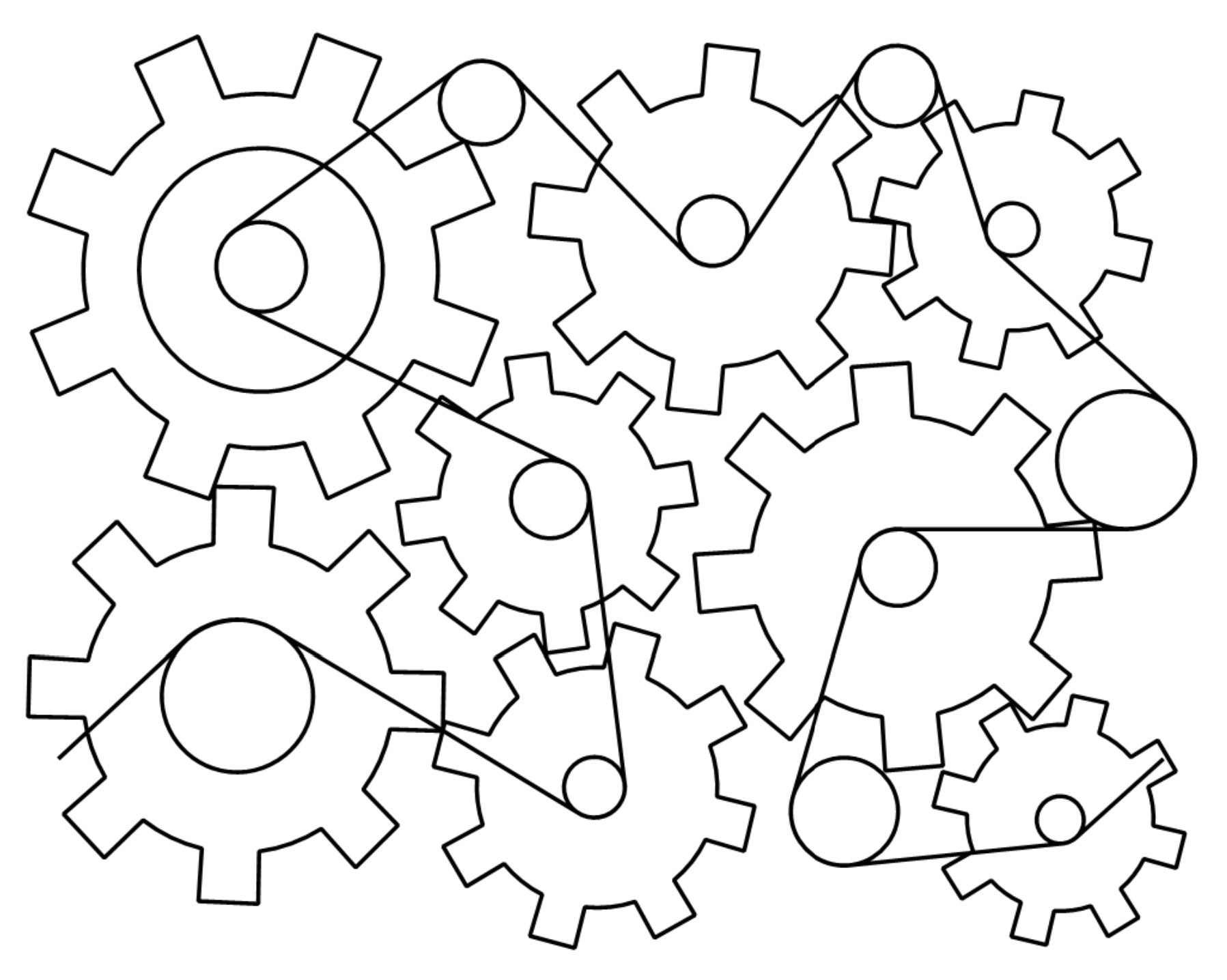 Cogs Digital E2E Wildflower Quilting Pantograph Close Up