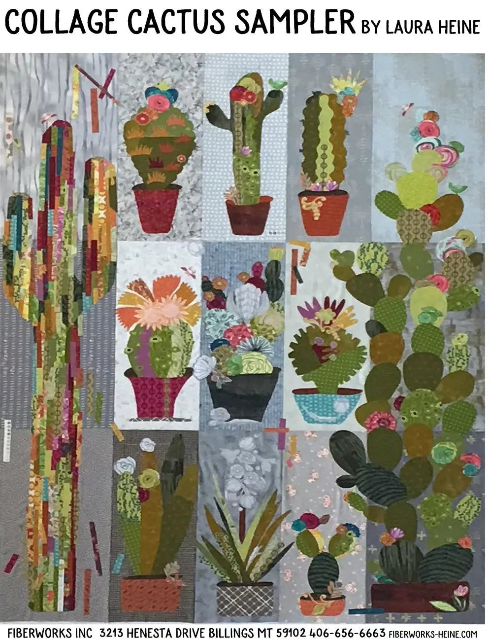 Collage Cactus Sampler - Linda's Electric Quilters