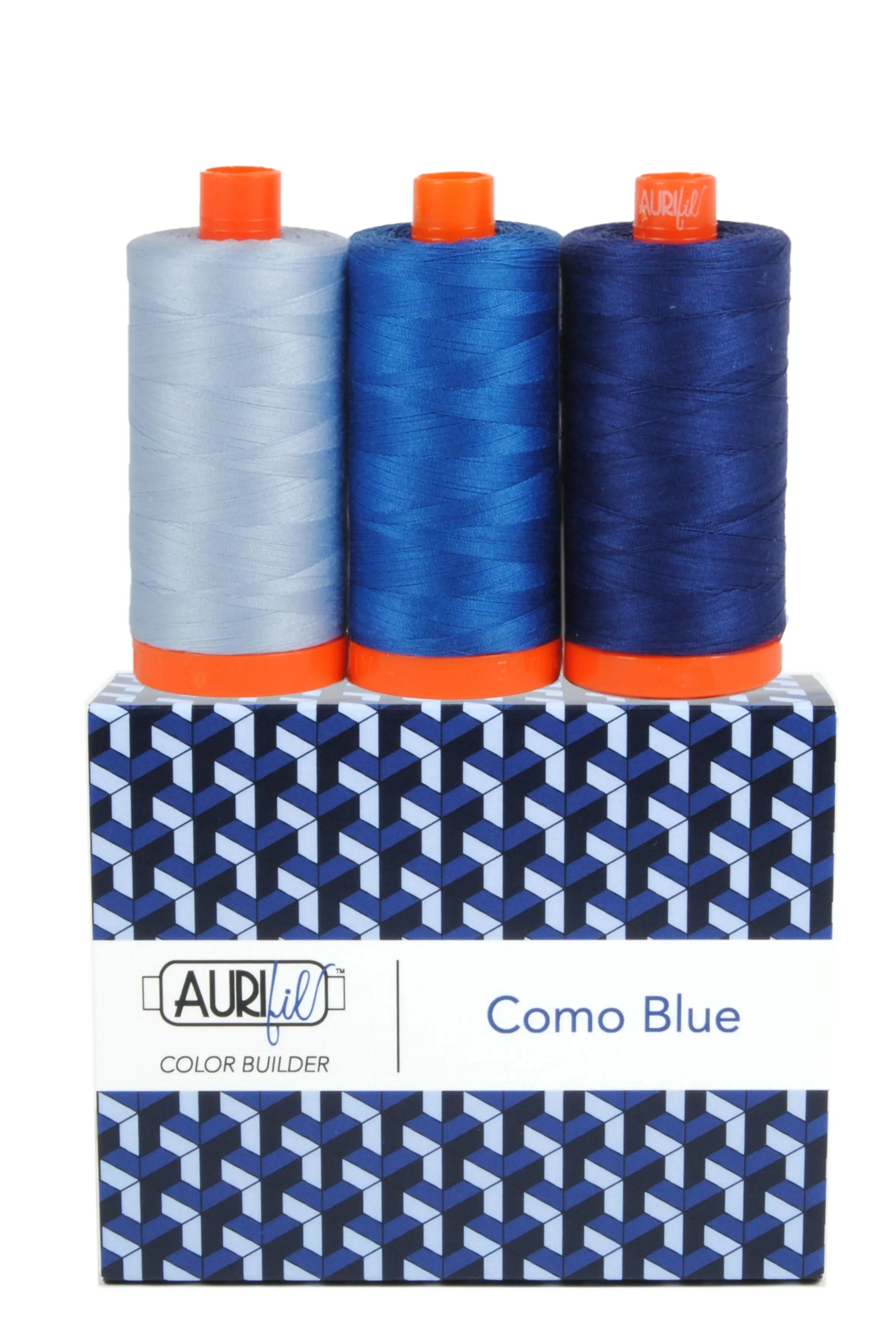Color Builder 50wt 3pc Set Como Blue - Linda's Electric Quilters