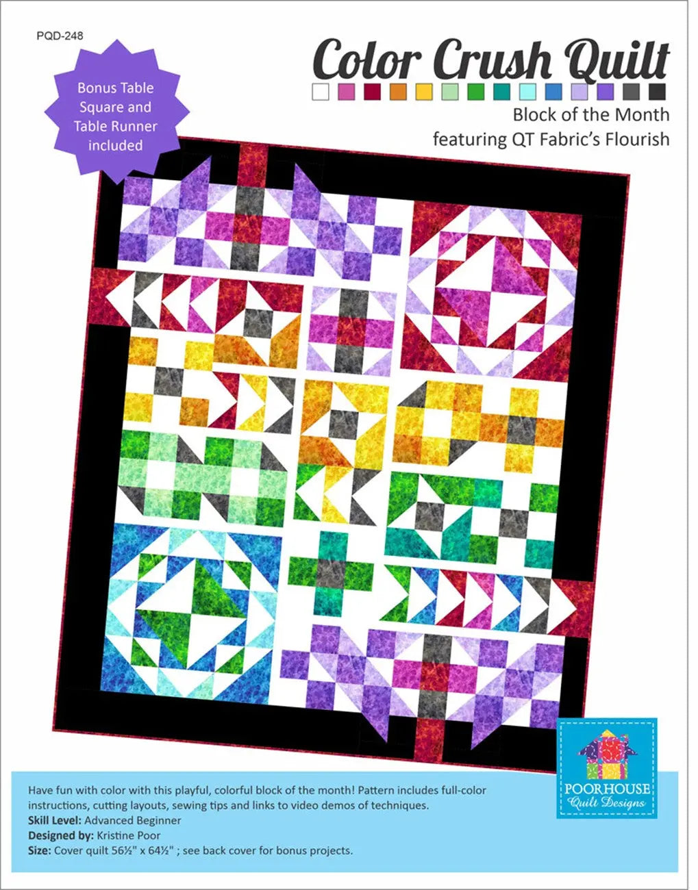 Color Crush Block of the Month - Linda's Electric Quilters