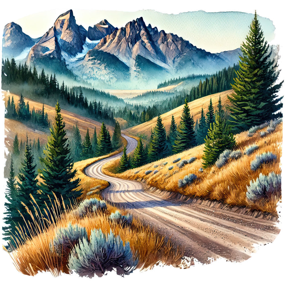 Colorado Rocky Mountains Fabric Panel 10