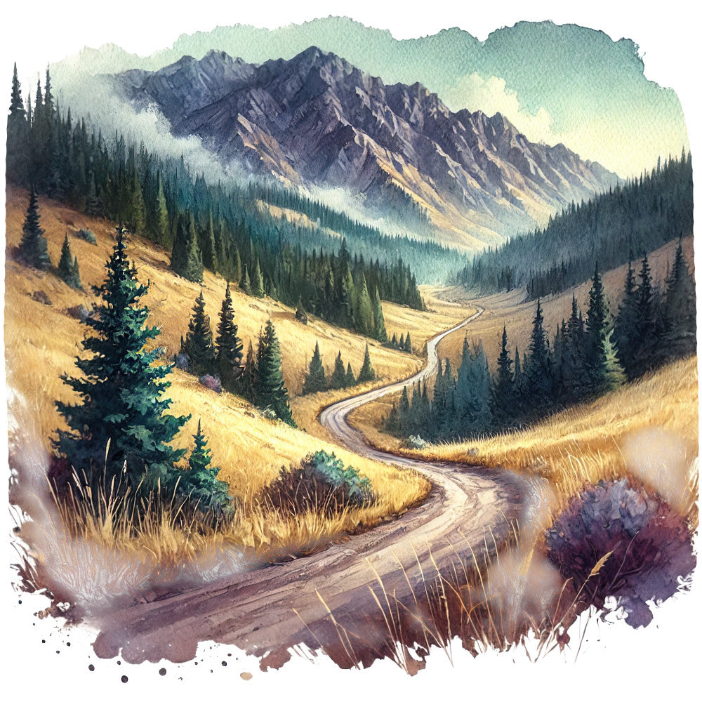 Colorado Rocky Mountains Fabric Panel 18