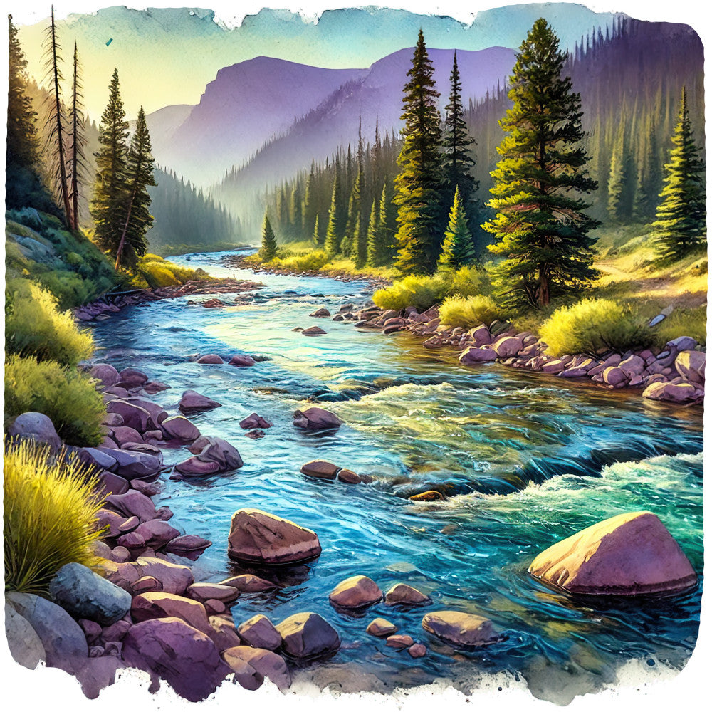 Colorado Rocky Mountains Fabric Panel 19
